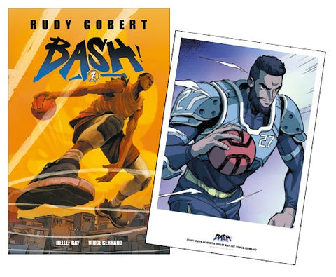 Picture of BASH! VOL.1 GRAPHIC NOVEL W/ RUDY GOBERT AUTOGRAPHED PRINT